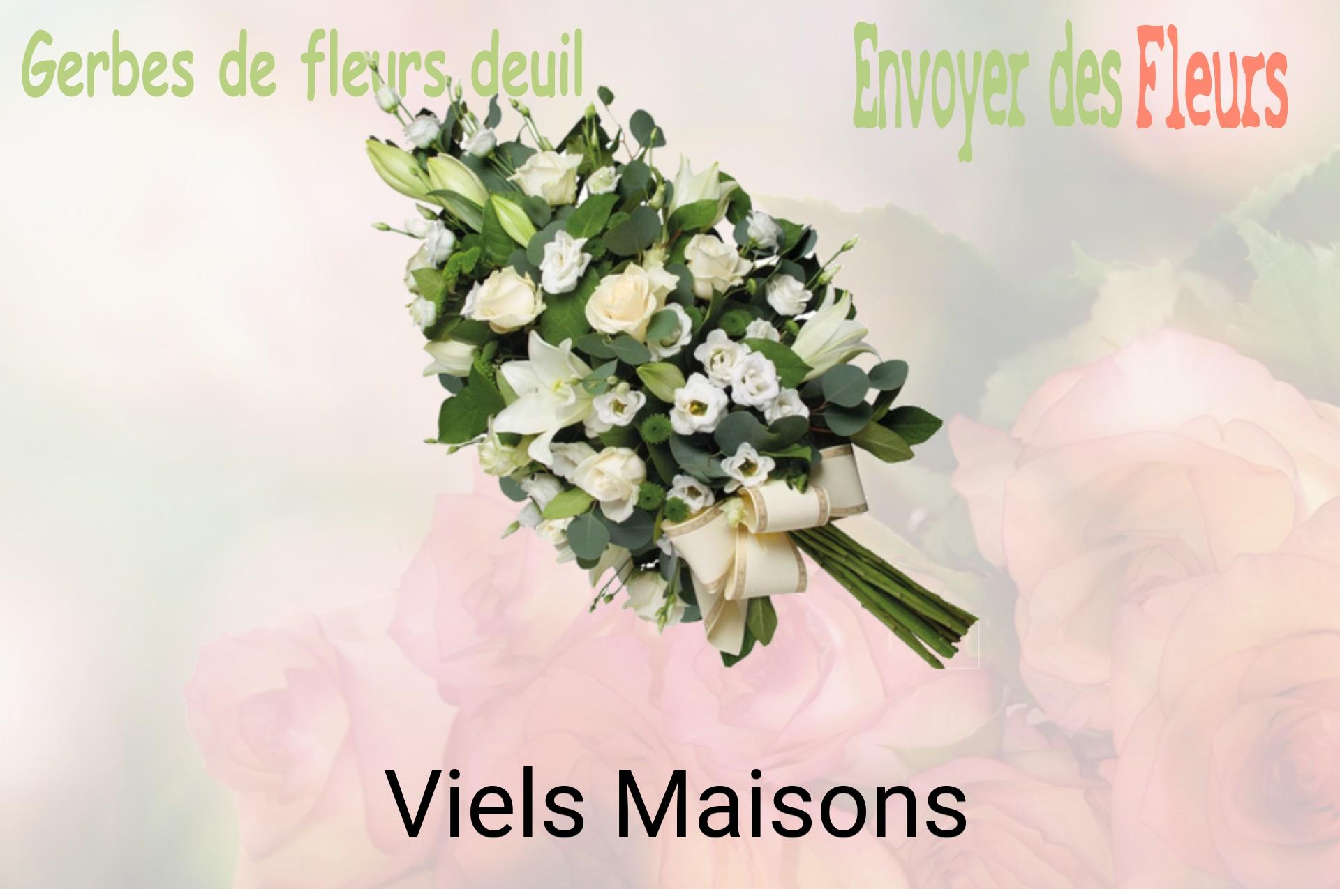 Gerbe de fleurs de deuil livrée à Viels-Maisons